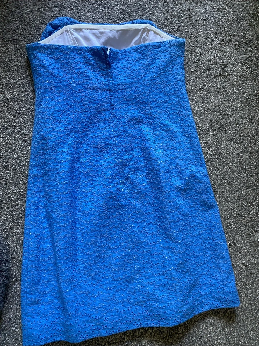 Lilly Pulitzer Strapless Eyelet Dress in Blue - Picture 6 of 8